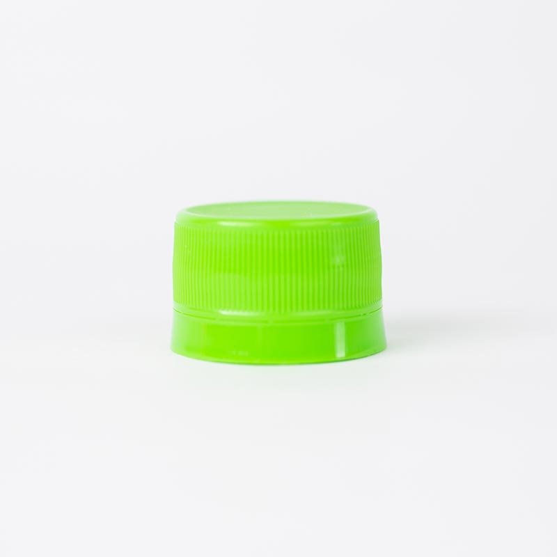 tapa verde para botellas plásticas