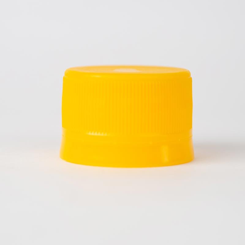 tapa amarilla para botellas plásticas