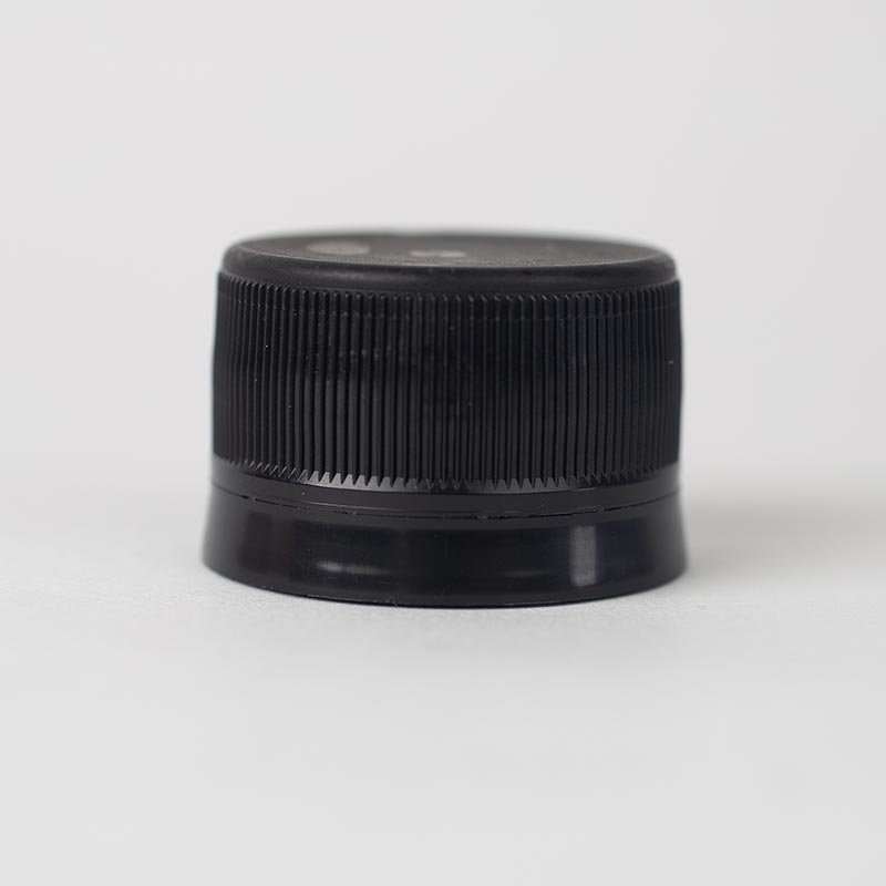 tapa negra para botellas plásticas